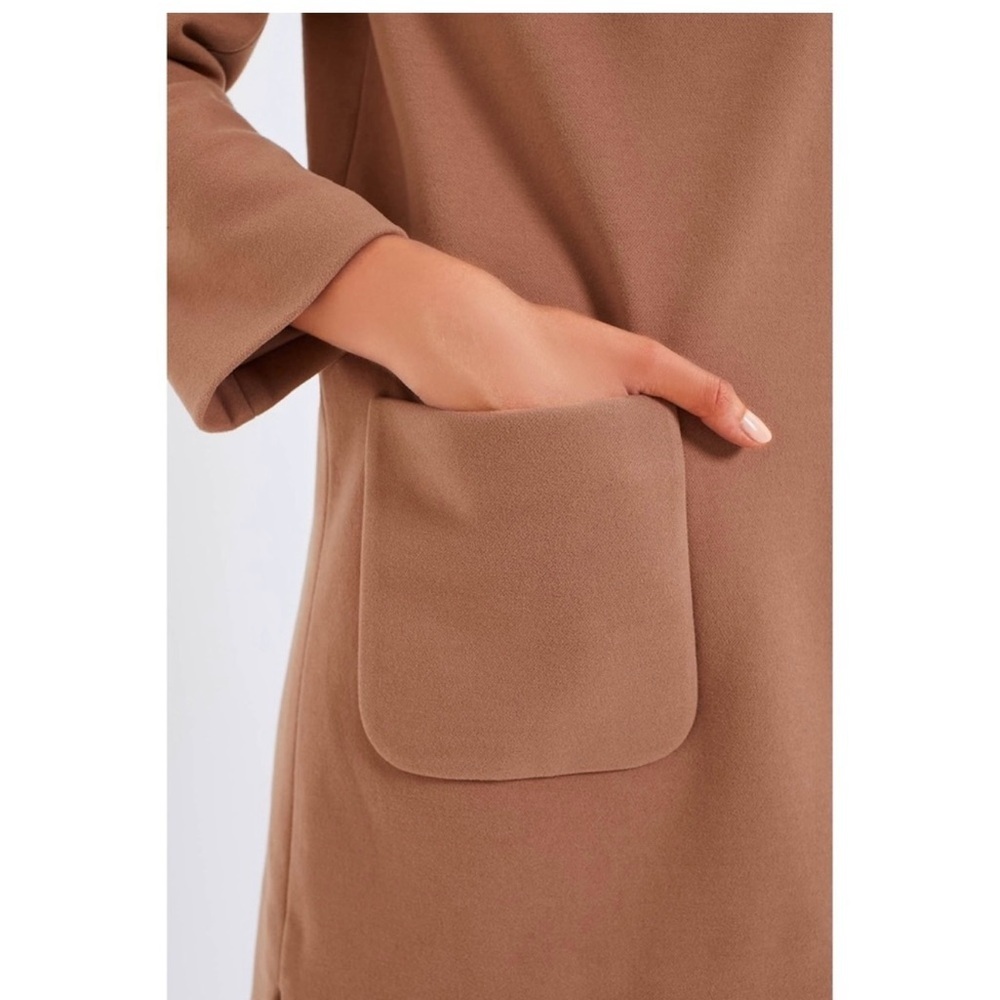 Tuckernuck Camel Emerson Coat Dress XXL Long Sleeve Mini Pockets $298 NWT - Picture 4 of 16